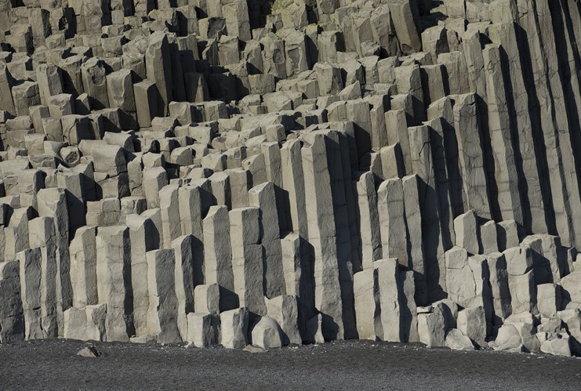 Basalt rock often occurs in the form of &lsquo;columns&rsquo; and is used, amongst other things, to make stone wool. Source: Valery Kraynov/Shutterstock.com