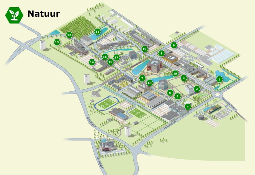 Wageningen University & Research campus map Wageningen University & Research campus map